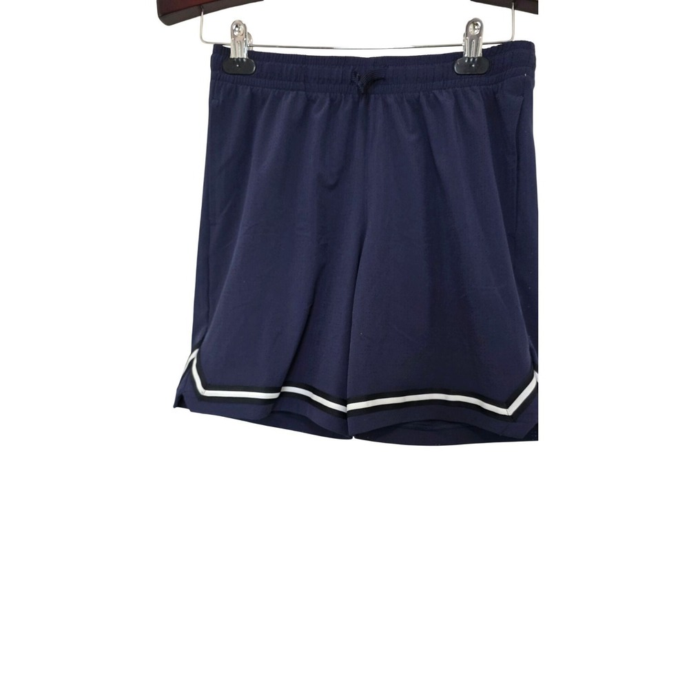 All In Motion kid Navy Athletic Shorts XL Breathable Mesh Fabric Elastic Waistba